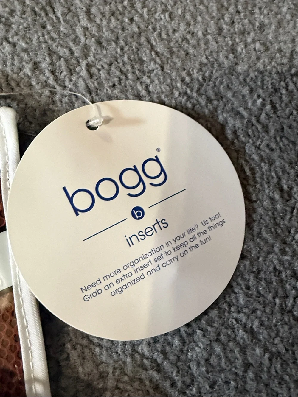 BOGG BAG Brown and White Football Print Zipper Pouches